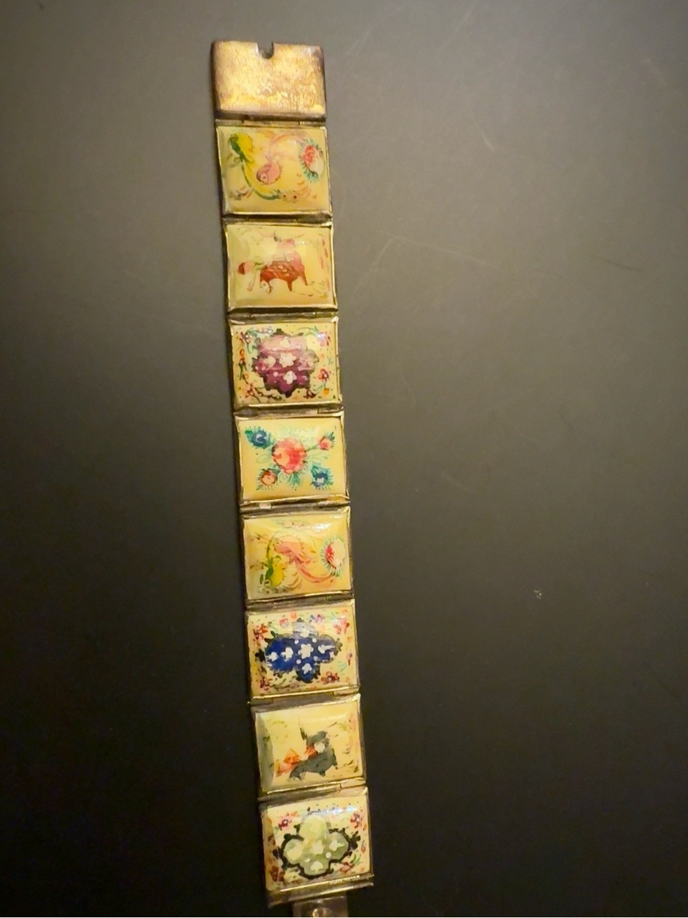 Hand-Painted Yellow Tile Bracelet